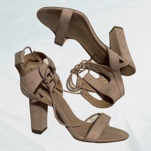 Mix No. 6 Beige Strappy Heels Raffaelli